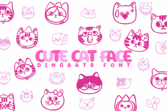 Cute Cat Face: A Font That Adds Whiskers to Your Brand
